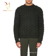 Mens Merino Wolle Chunky Kabel stricken Winter Pullover Pullover